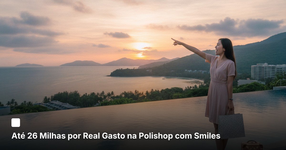 Até 26 Milhas por Real Gasto na Polishop com Smiles