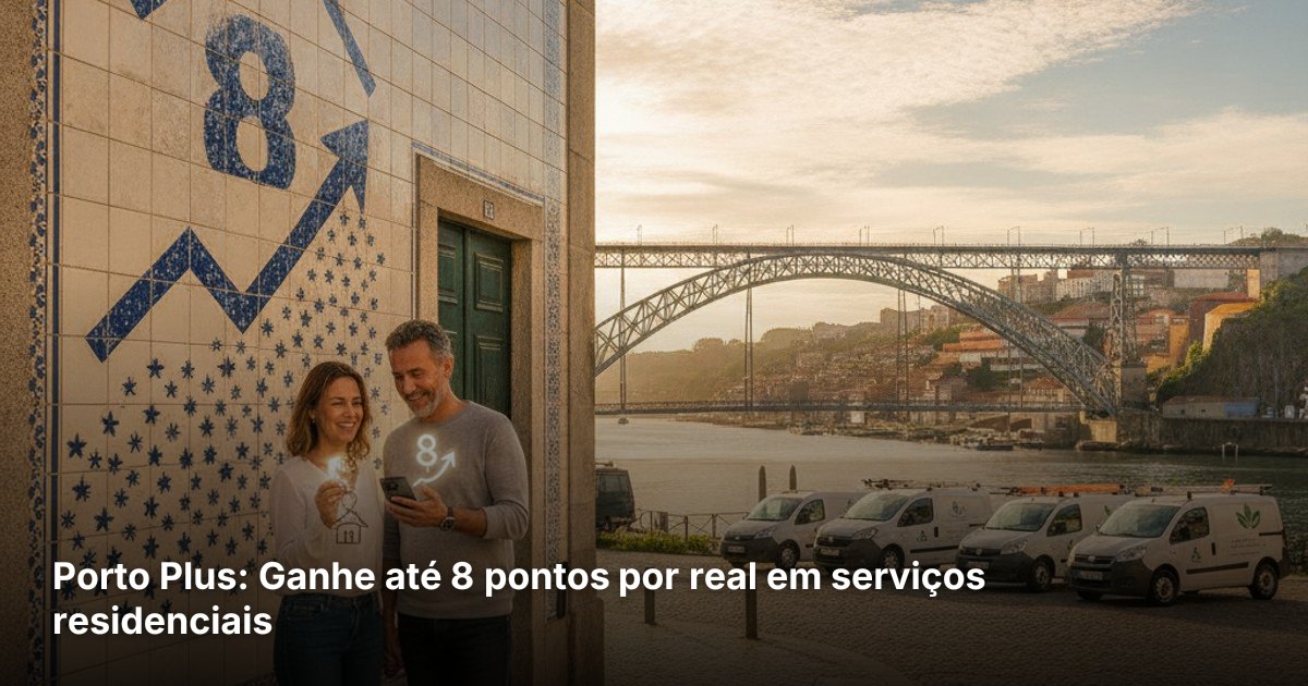 Porto Plus: Ganhe até 8 pontos por real em serviços residenciais