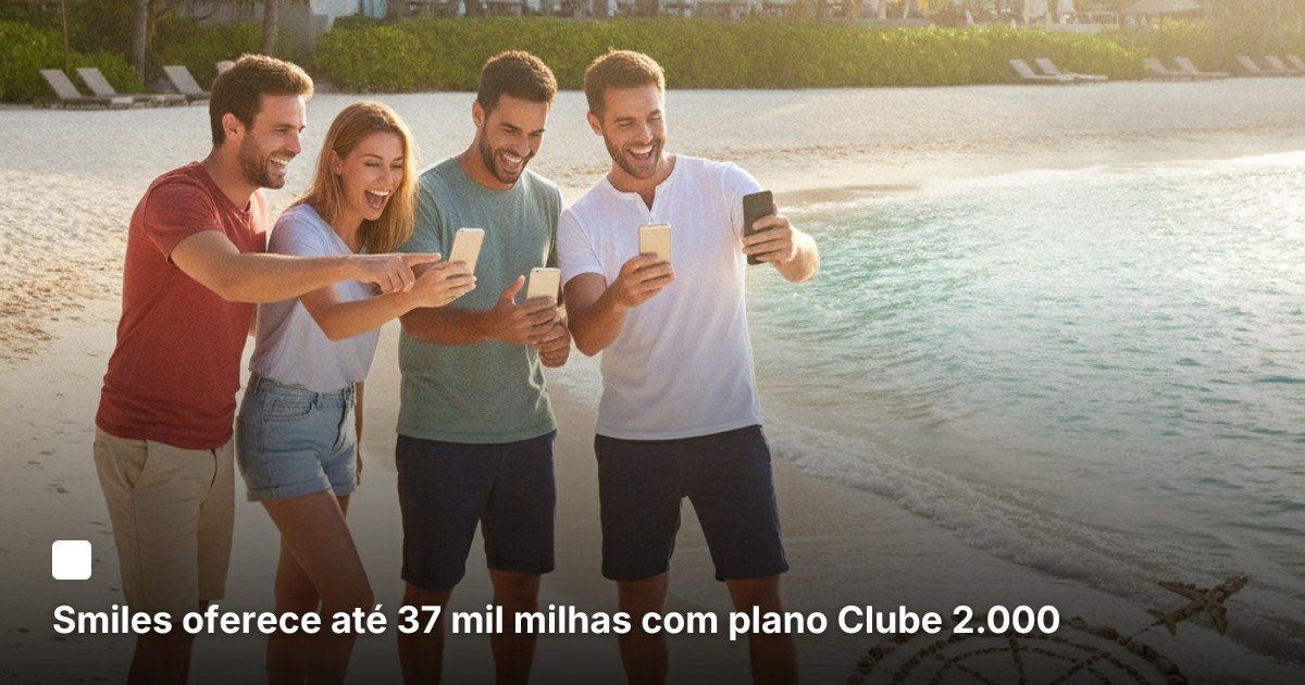 Smiles oferece até 37 mil milhas com plano Clube 2.000