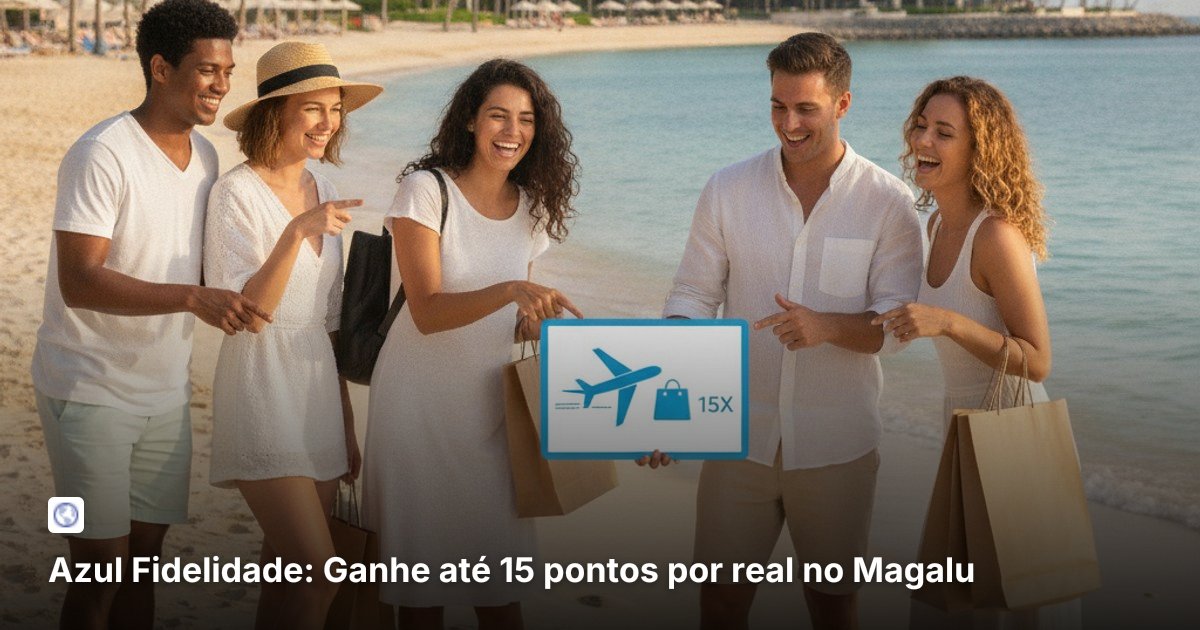 Azul Fidelidade: Ganhe até 15 pontos por real no Magalu