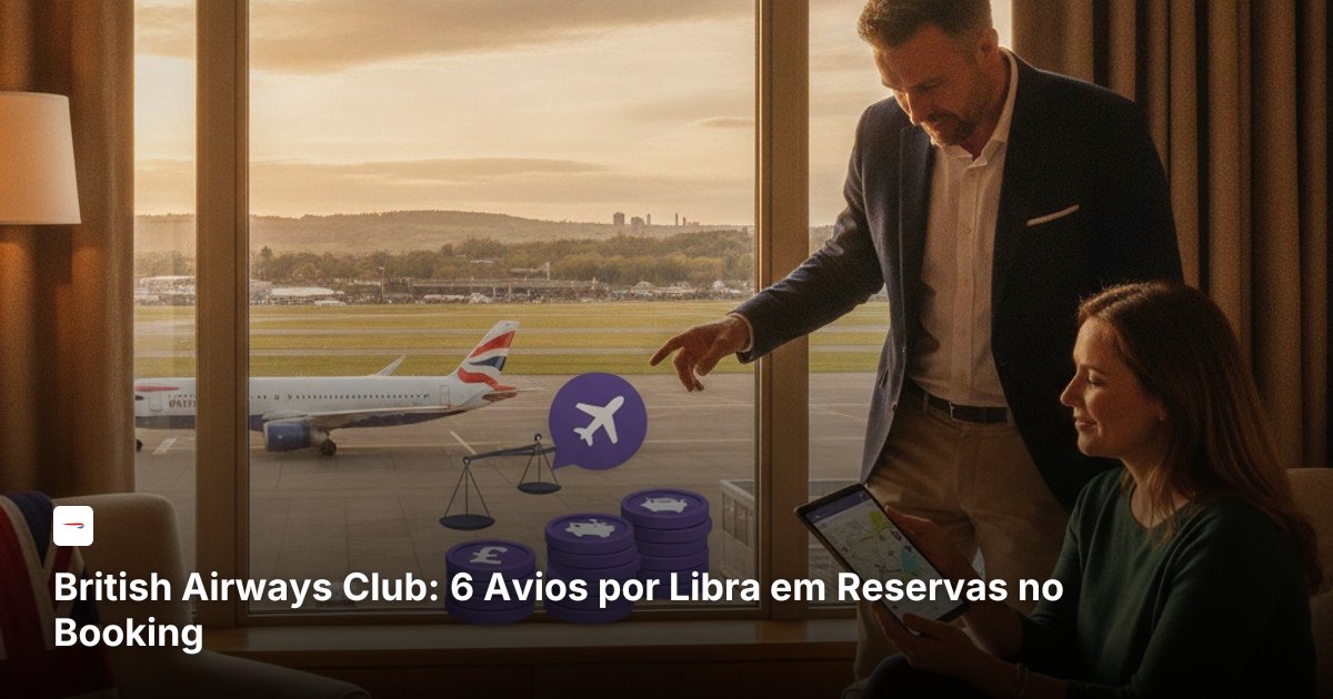 British Airways Club: 6 Avios por Libra em Reservas no Booking