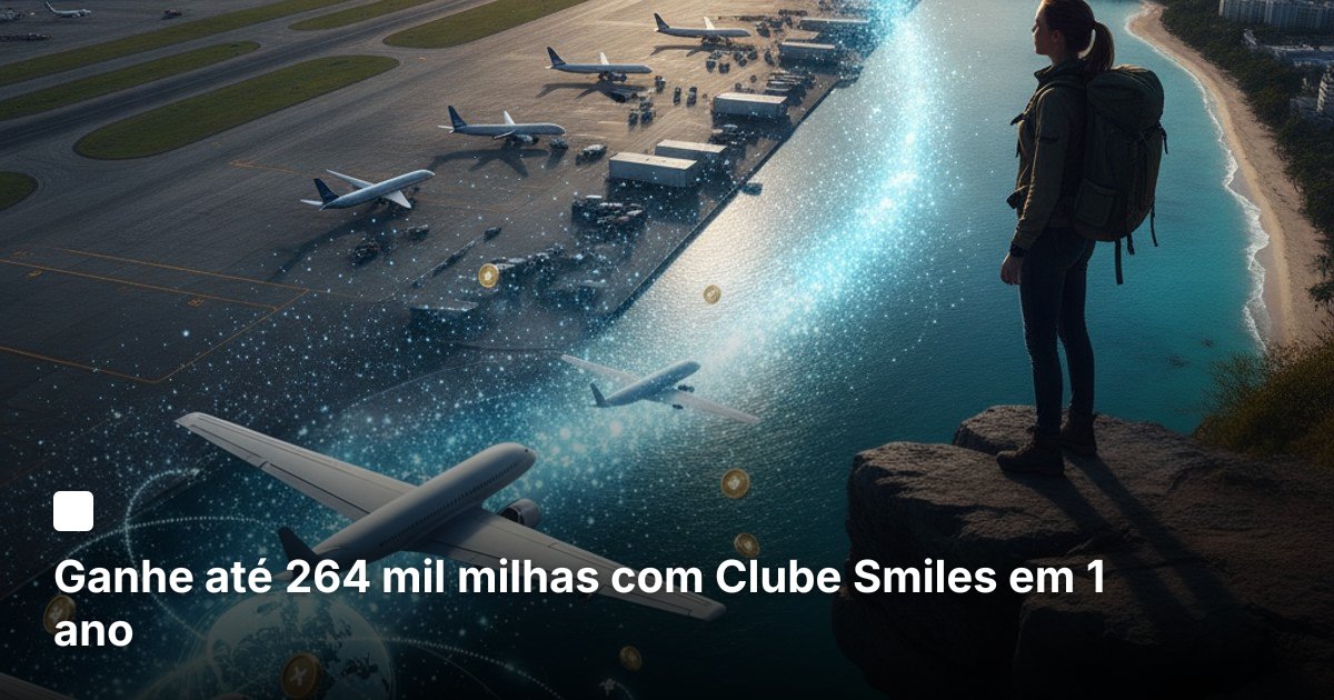 Ganhe até 264 mil milhas com Clube Smiles em 1 ano