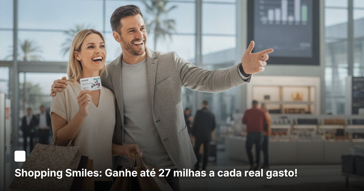 Shopping Smiles: Ganhe até 27 milhas a cada real gasto!