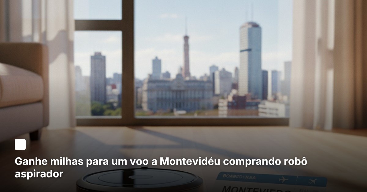 Ganhe milhas para um voo a Montevidéu comprando robô aspirador