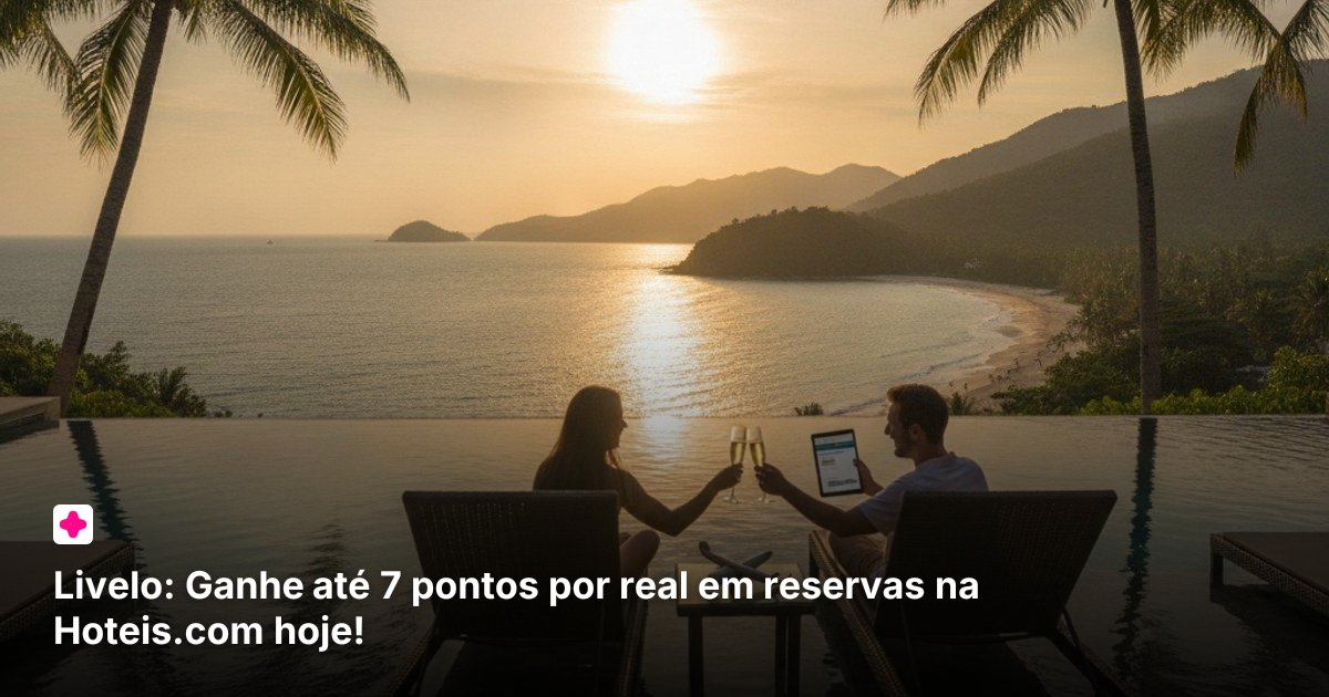 Livelo: Ganhe até 7 pontos por real em reservas na Hoteis.com hoje!