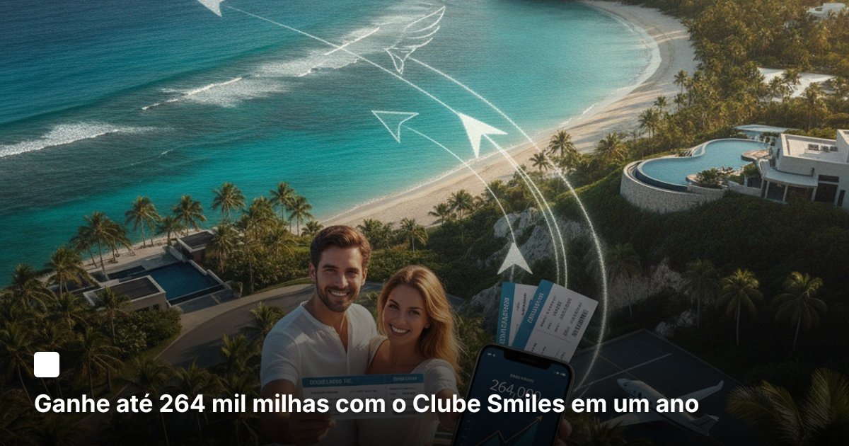 Ganhe até 264 mil milhas com o Clube Smiles em um ano