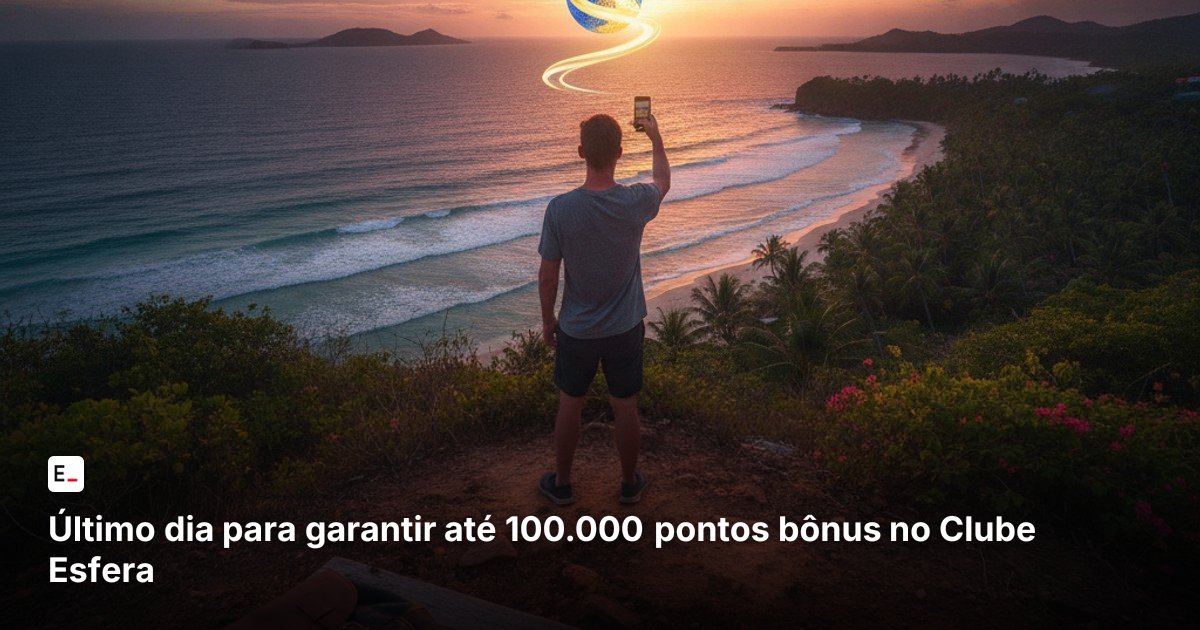 Último dia para garantir até 100.000 pontos bônus no Clube Esfera