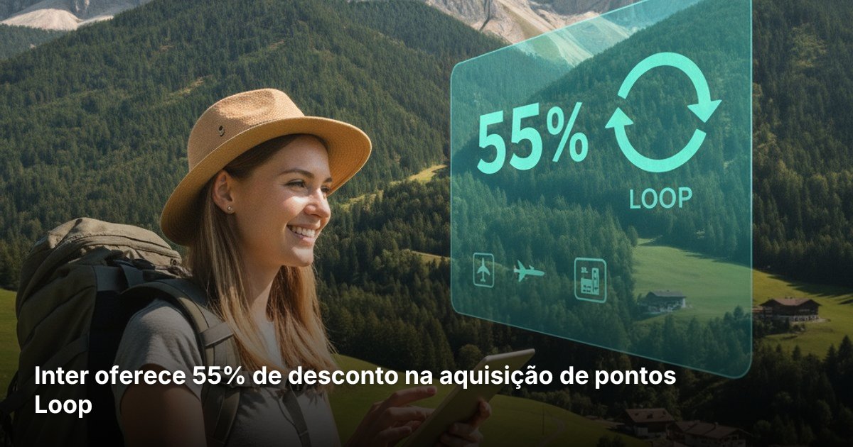 Inter oferece 55% de desconto na aquisição de pontos Loop