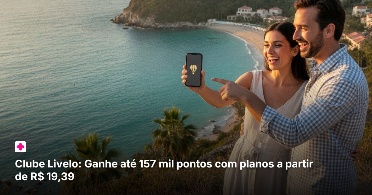 Clube Livelo: Ganhe até 157 mil pontos com planos a partir de R$ 19,39