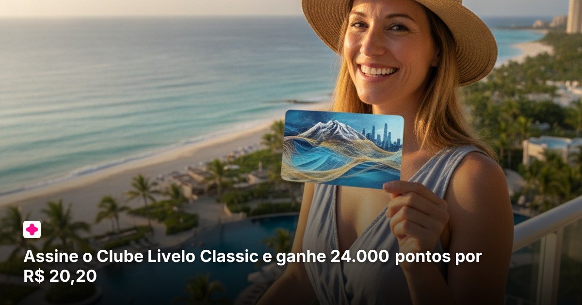 Assine o Clube Livelo Classic e ganhe 24.000 pontos por R$ 20,20