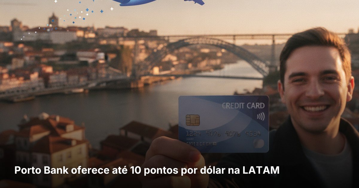 Porto Bank oferece até 10 pontos por dólar na LATAM