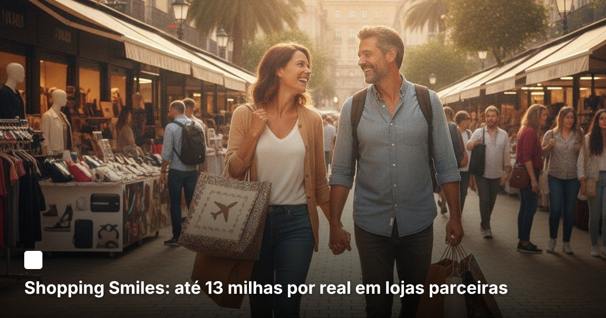 Shopping Smiles: até 13 milhas por real em lojas parceiras