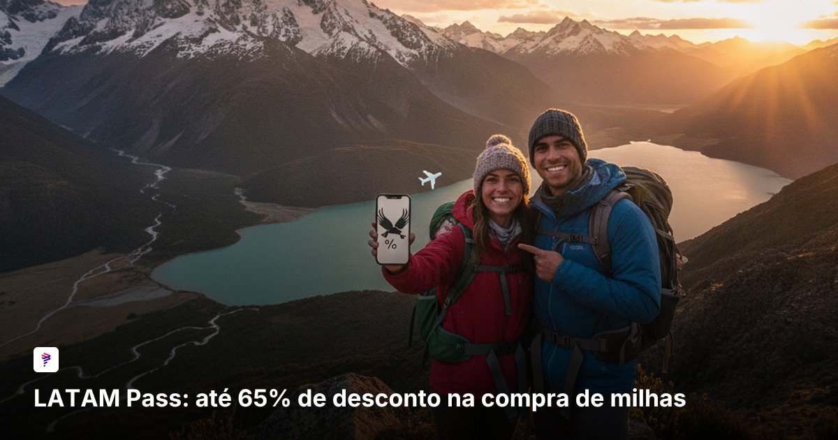 LATAM Pass: até 65% de desconto na compra de milhas
