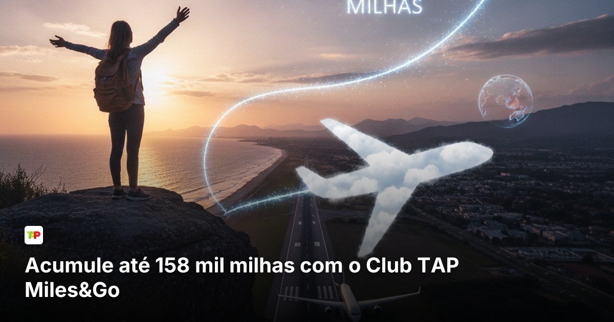 Acumule até 158 mil milhas com o Club TAP Miles&Go