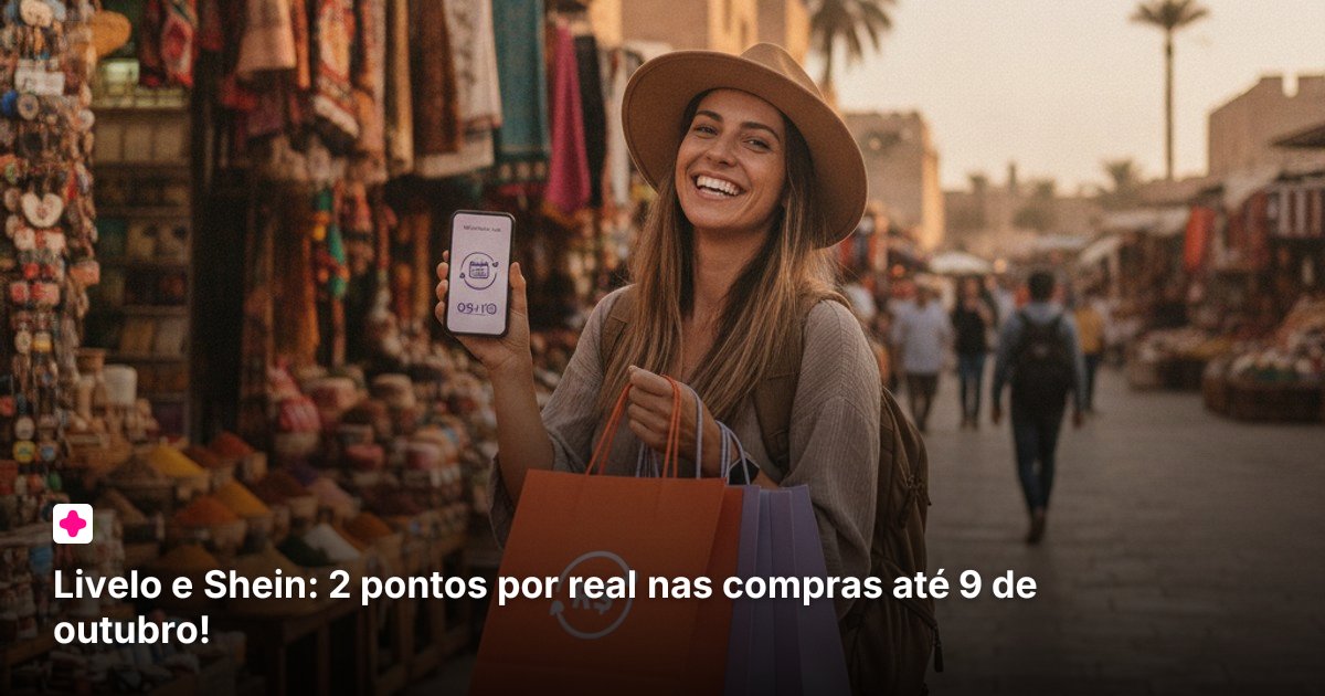 Livelo e Shein: 2 pontos por real nas compras até 9 de outubro!