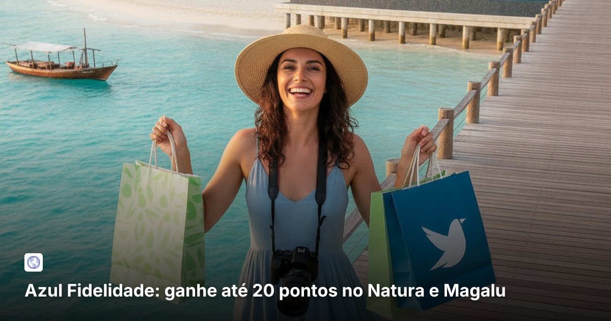 Azul Fidelidade: ganhe até 20 pontos no Natura e Magalu