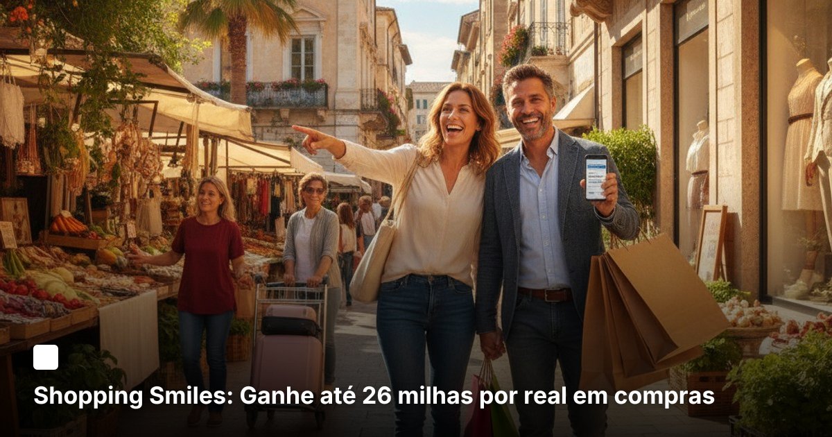 Shopping Smiles: Ganhe até 26 milhas por real em compras