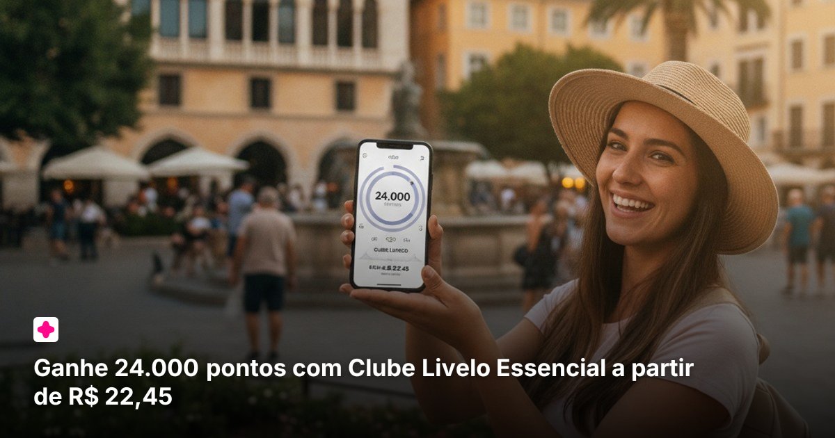 Ganhe 24.000 pontos com Clube Livelo Essencial a partir de R$ 22,45