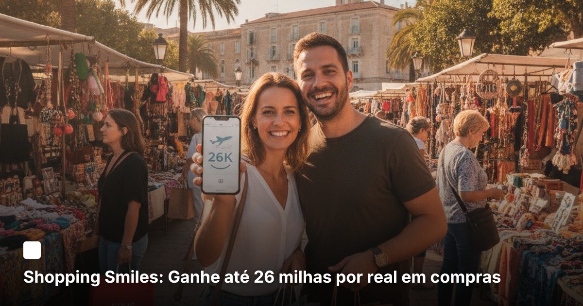 Shopping Smiles: Ganhe até 26 milhas por real em compras