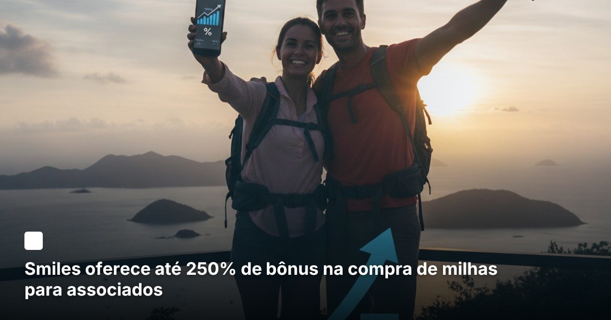 Smiles oferece até 250% de bônus na compra de milhas para associados