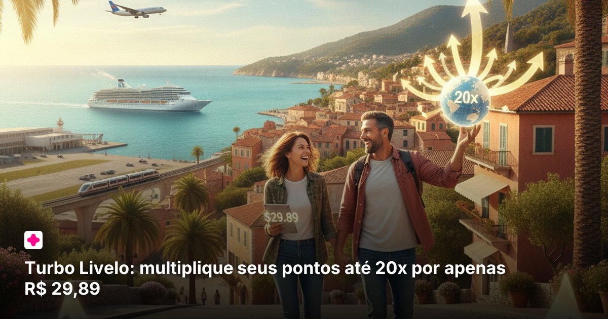 Turbo Livelo: multiplique seus pontos até 20x por apenas R$ 29,89