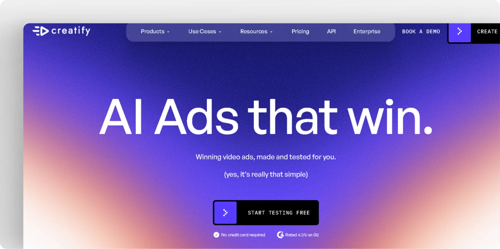 creatify-ai-homepage