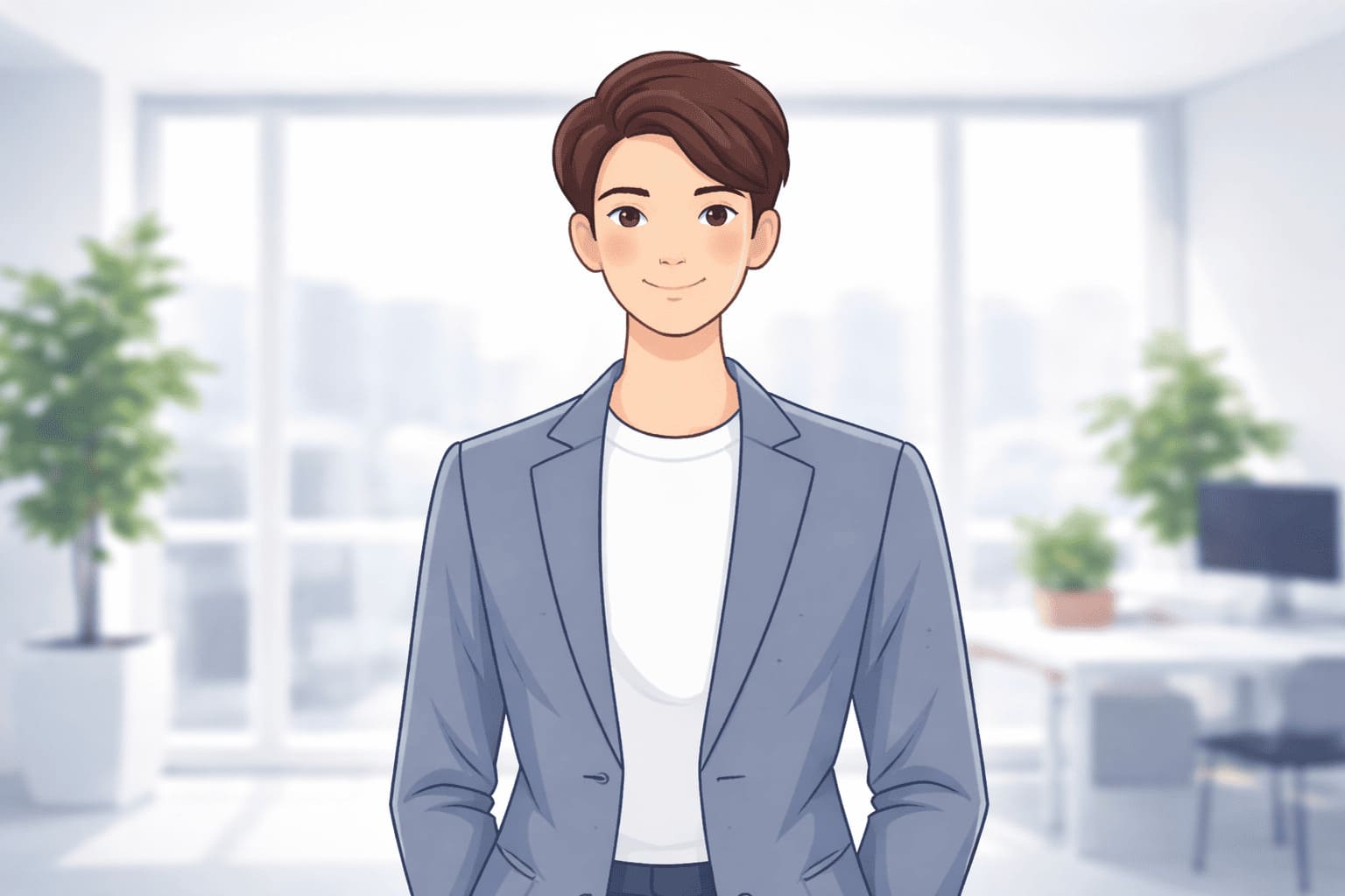 Illustration einer Person als Stockbild für Bewerber