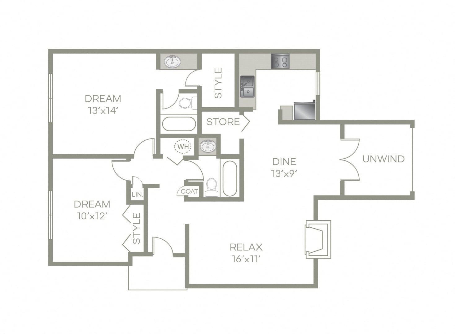 2 Bed, 2 Bath Phase 1