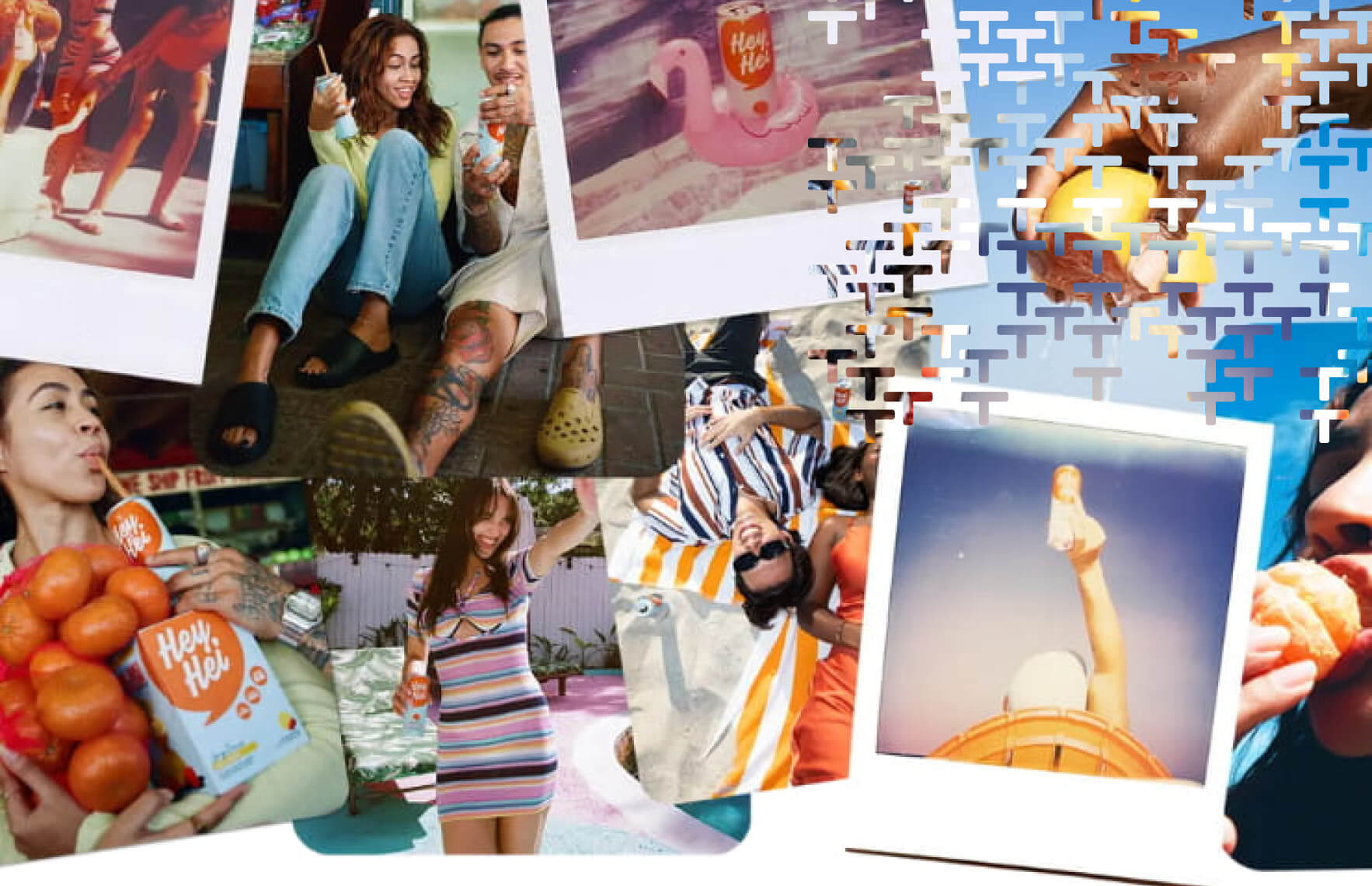 Collage of polaroid photos