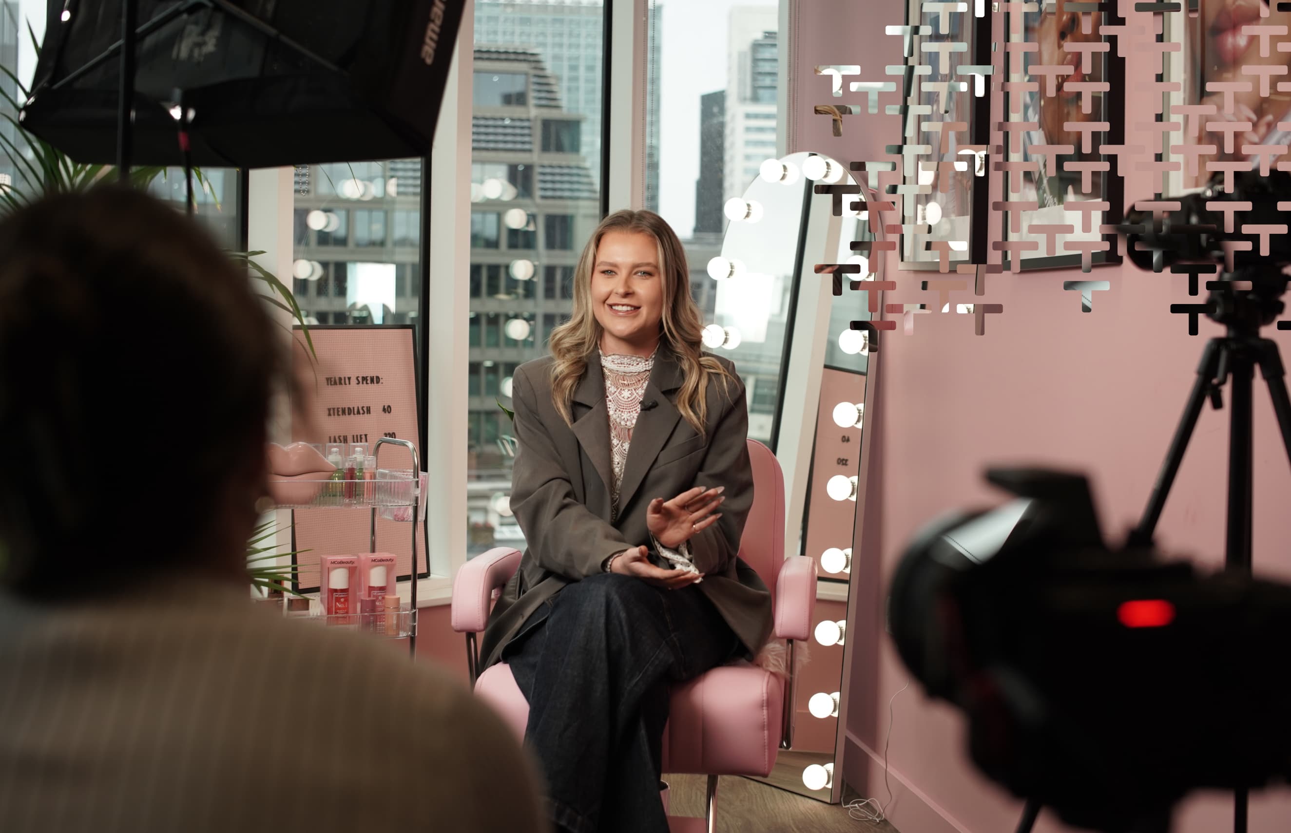 Mcobeauty employee being filmed