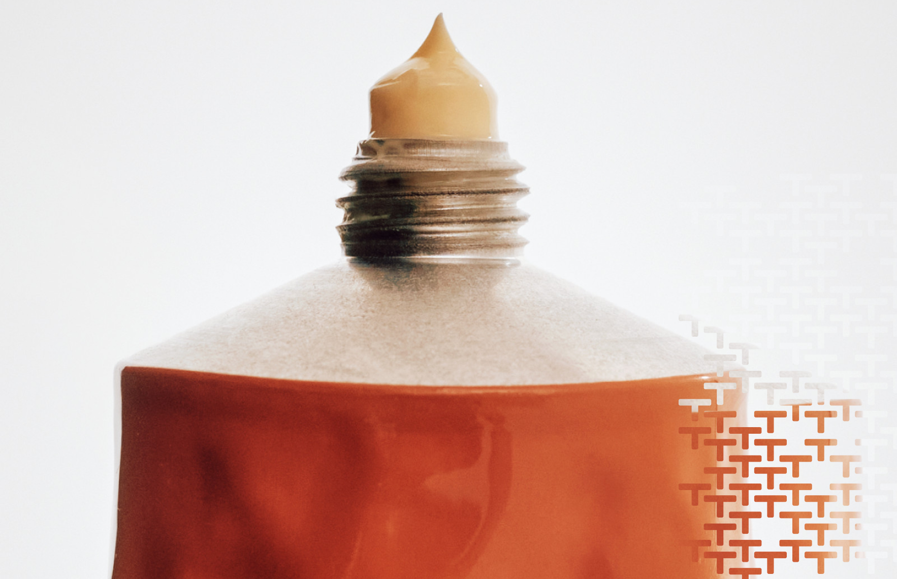orange skincare bottle