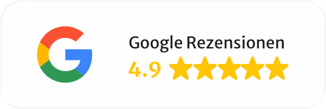 Google Logo und Social Proof Element.