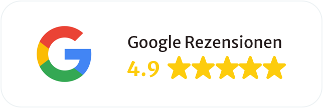 Google Logo und Social Proof Element.
