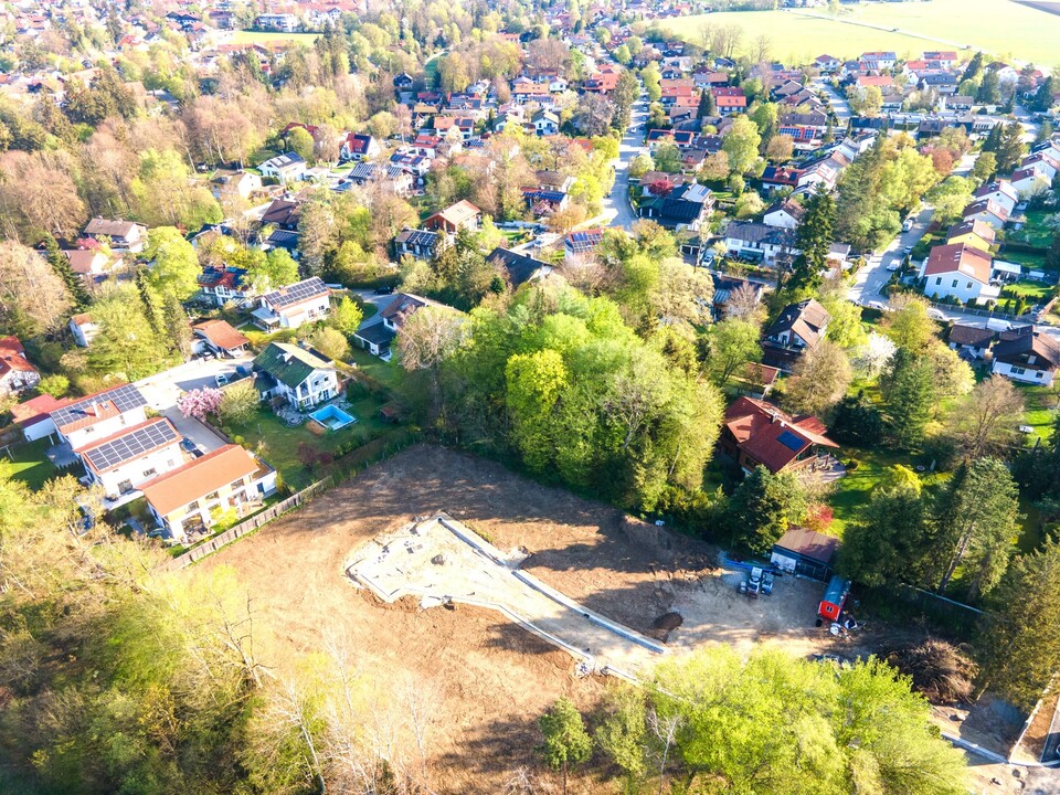 Luftaufnahme des Ortsteils Deisenhofen – begehrte Wohnlage mit viel Grün südlich von München