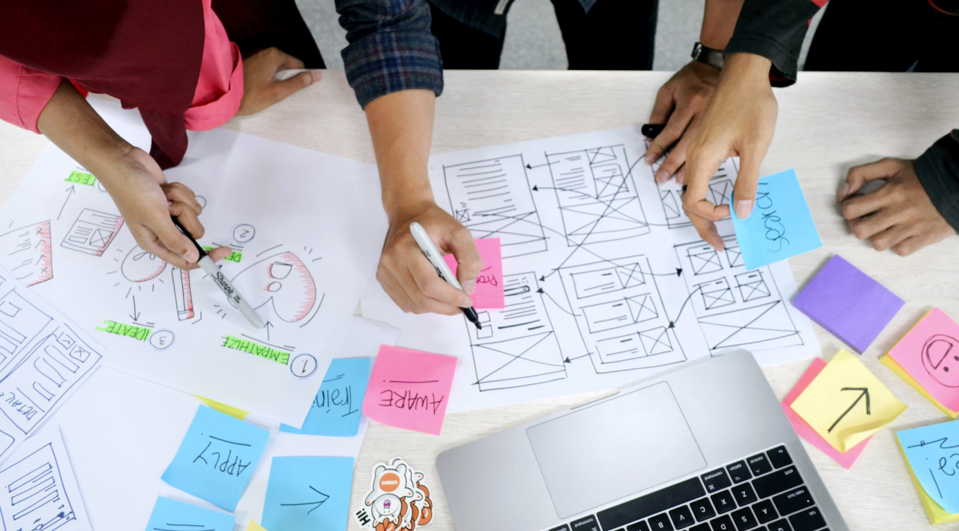 A group of people working on a project.