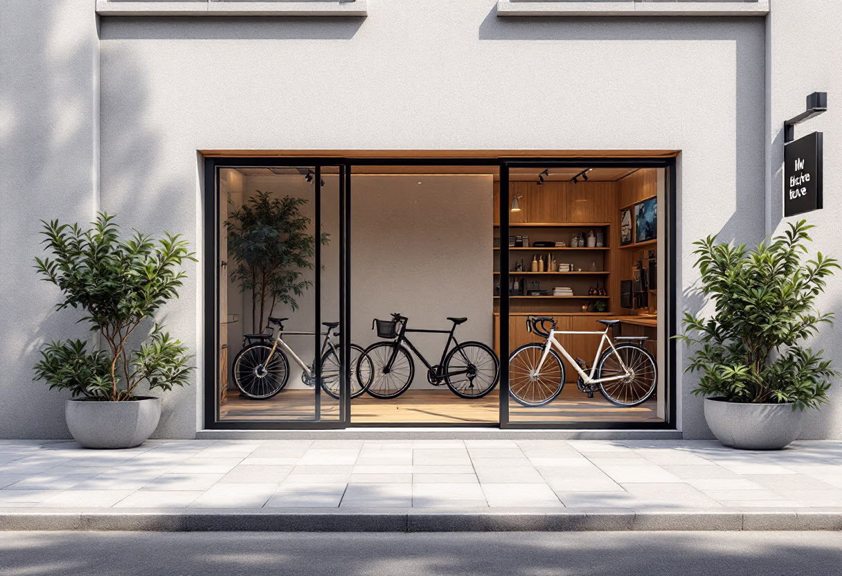 image of shop exterior (for a bicycle shop)
