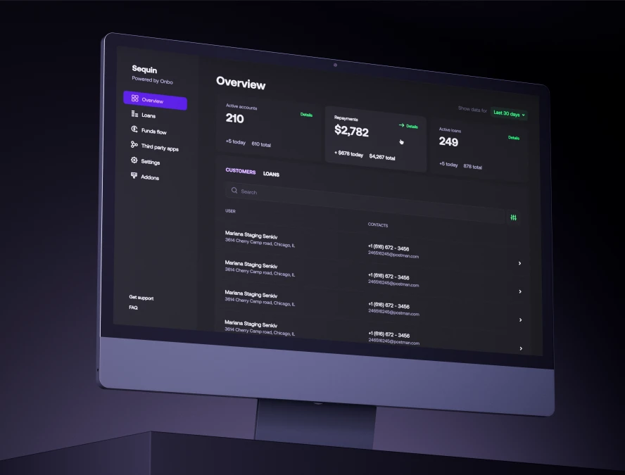 Finance manager dashboard displayed in a 3D visualization on a laptop screen