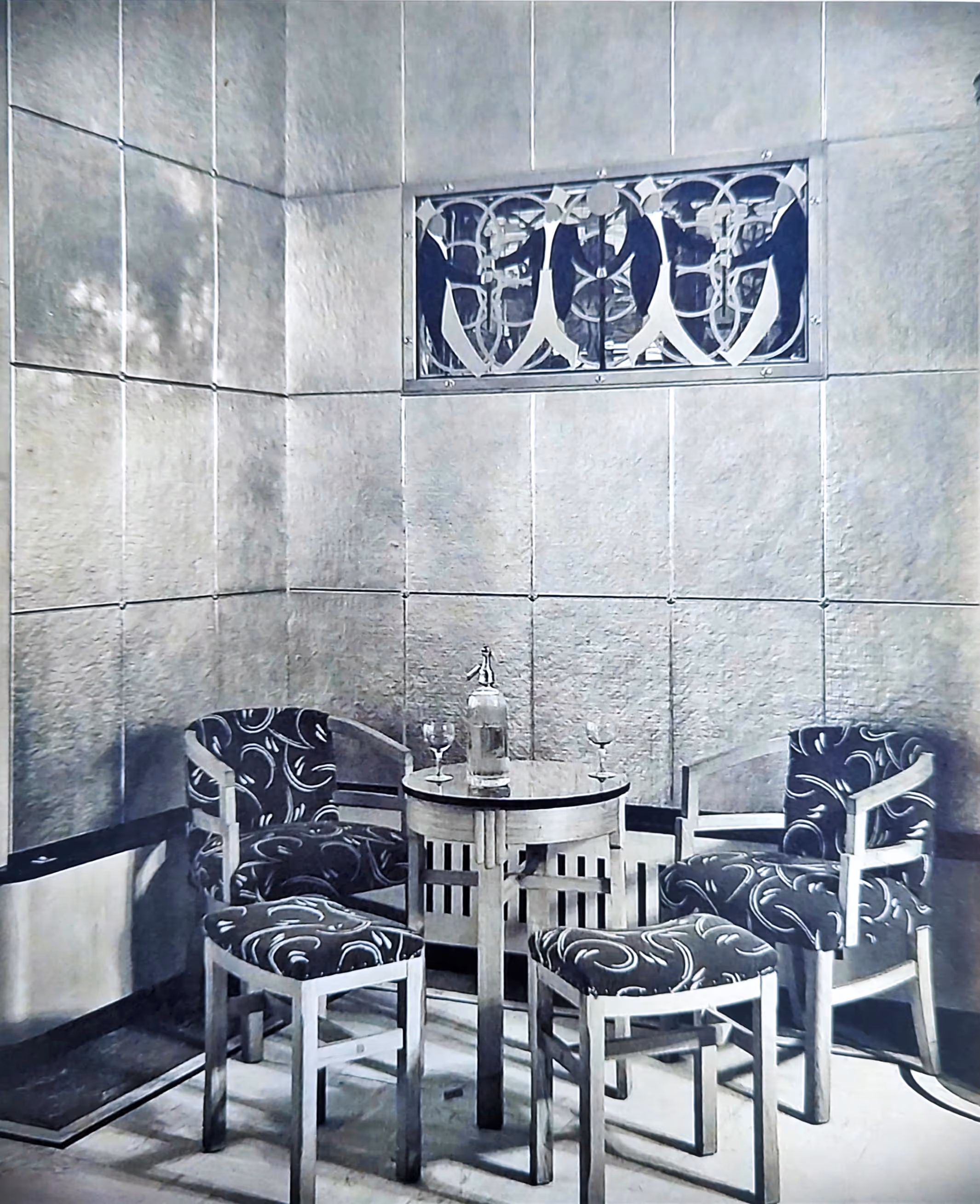 An old photo of The Vale's seating