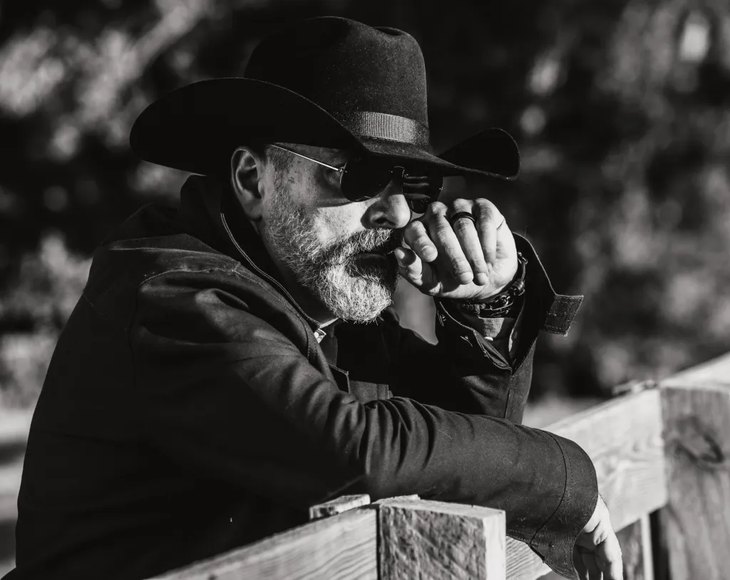 a man in a cowboy hat