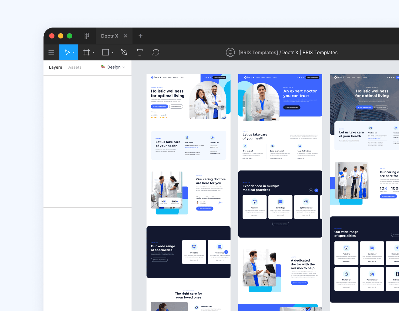 Doctr X - Figma Included - Healthcare Webflow Template