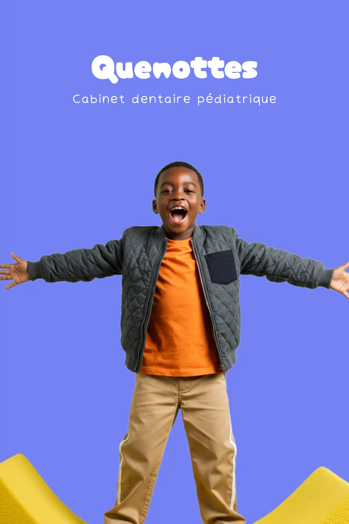 Mood-board d'inspiration généré à l'IA  et logo principal créé pour le Cabinet Quenottes, par Metara. 
(service: identité visuelle)