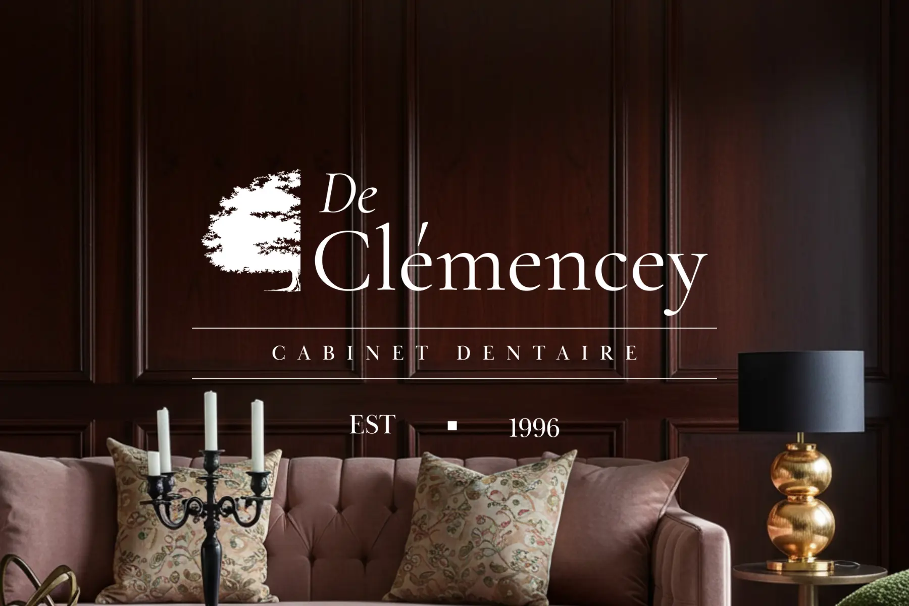 Logo principal réalisé pour le Cabinet de Clémencey, par Metara. 
(service: identité visuelle)