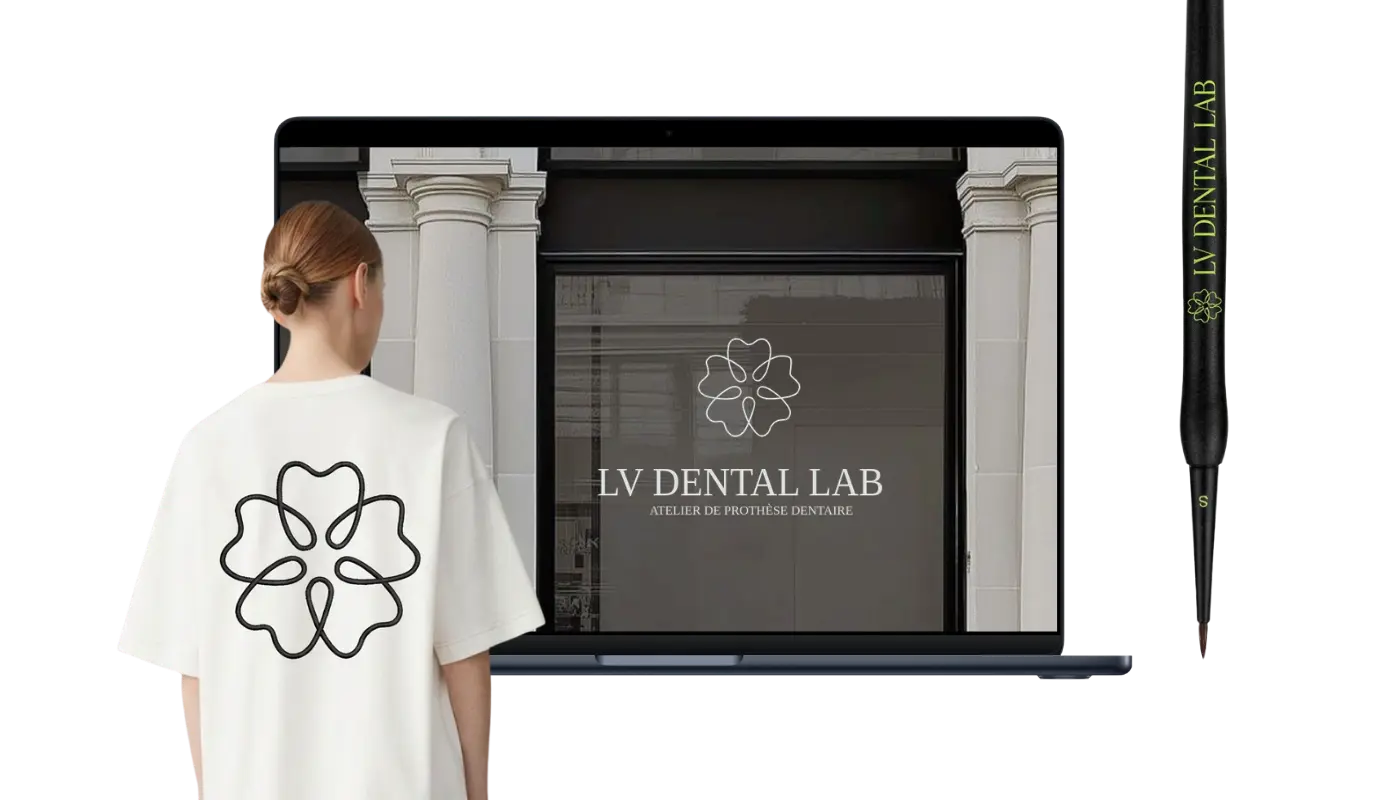 Identité visuelle secteur dentaire — logo charte graphique supports — réalisé par Metara Communication