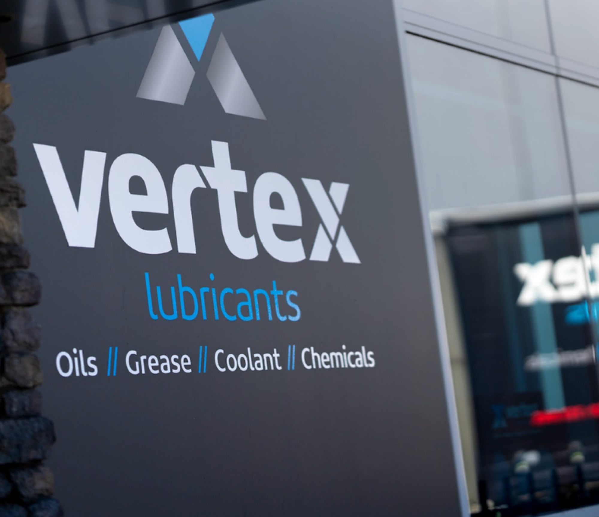 Vertex Lubricants signage still