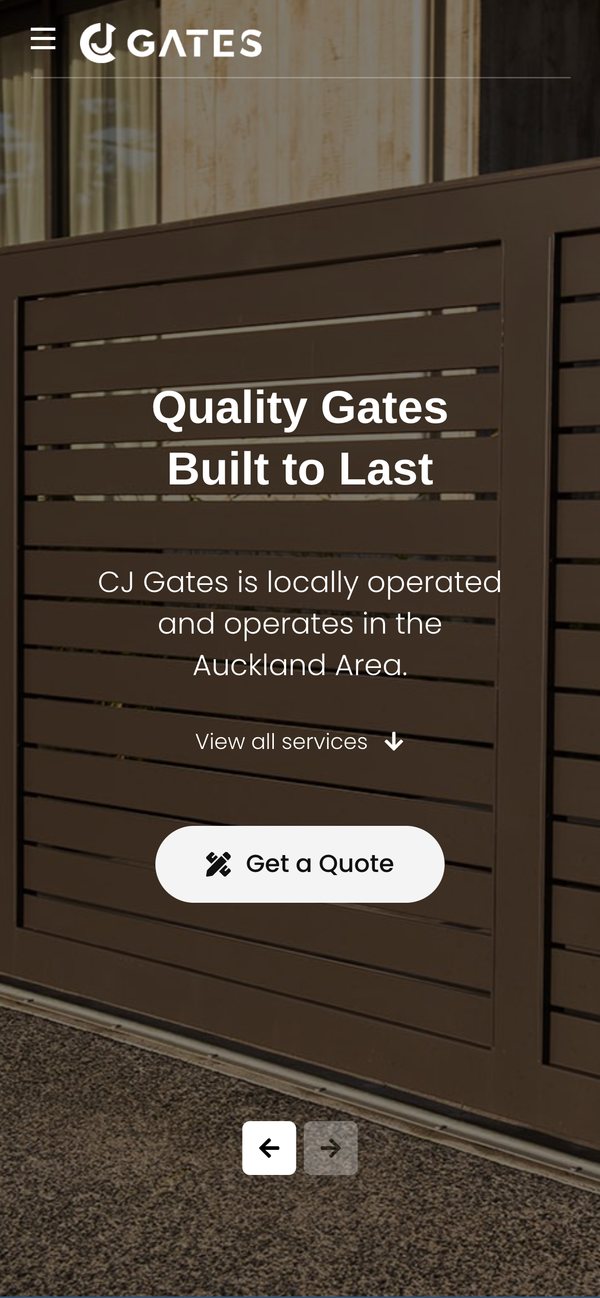 Auckland Fence & Gate website designed by Refined, mobile view