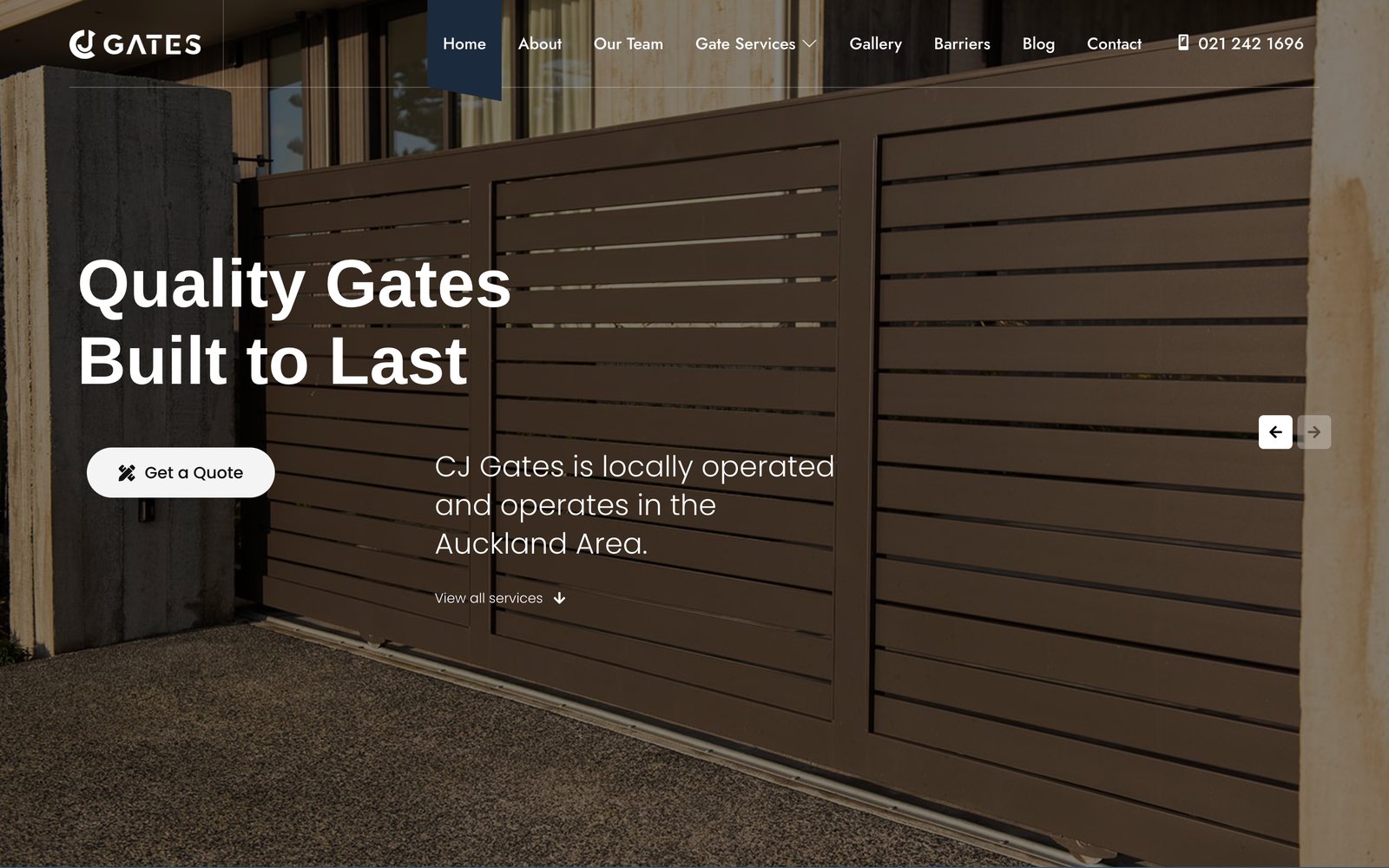 Auckland Fence & Gate website designed by Refined, desktop view