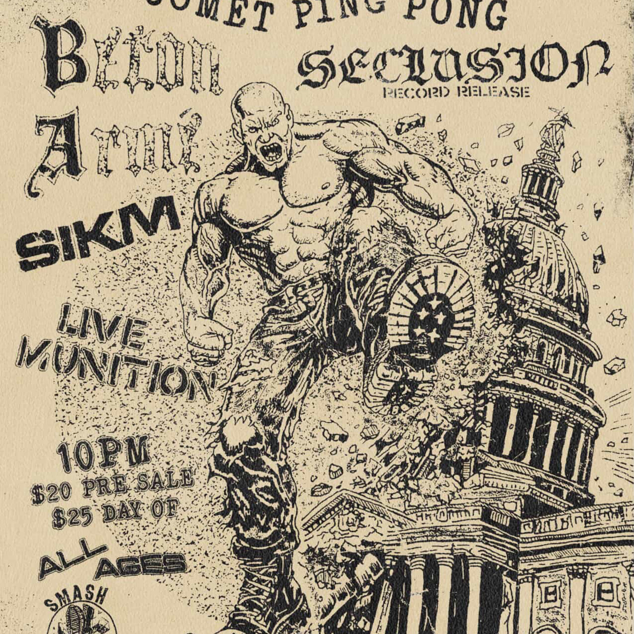 Béton Armé, Seclusion (Record Release!), Live Munition, Sikm