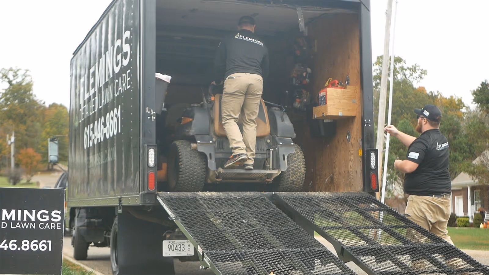 Flemings Detailed Lawn Care truck with professional branding in Dickson County Tennessee