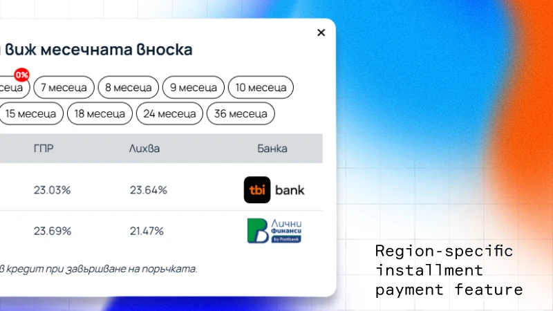 Including local installment payment services like TBI, BNP and NewPay