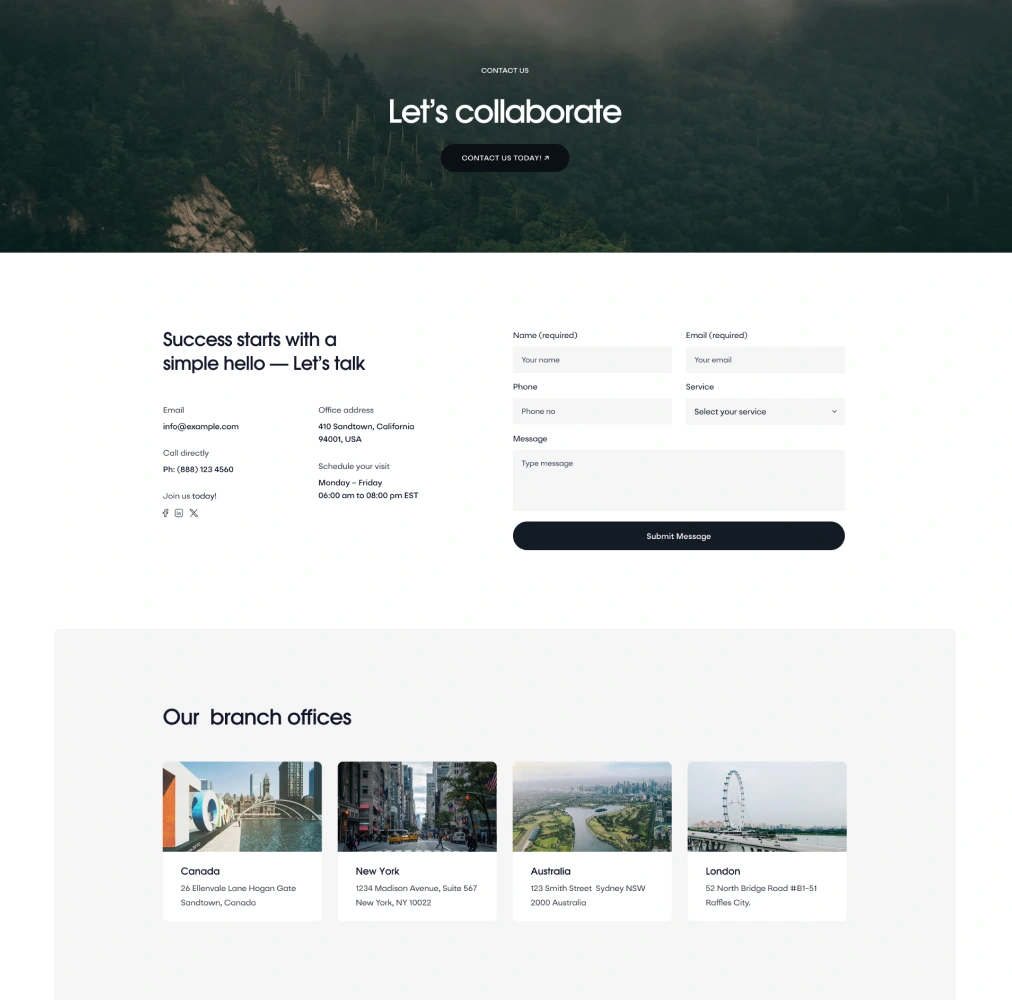 Adroven-landing-contact-two